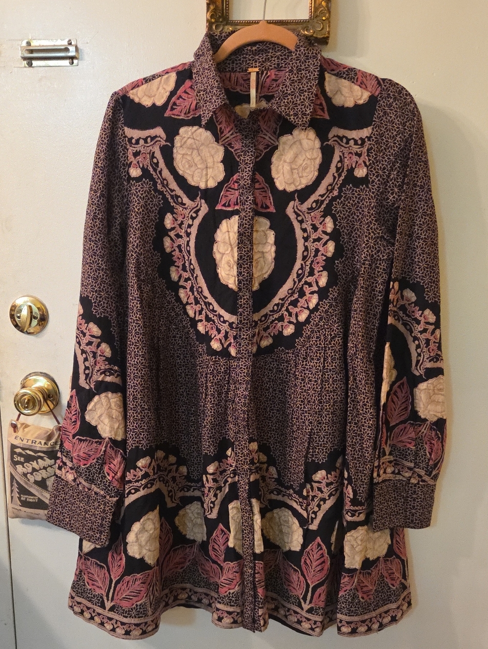 Free People Smell The Roses Babydoll Minidress. Size SMALL